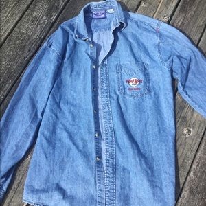 Vintage Hard Rock Jean Shirt!